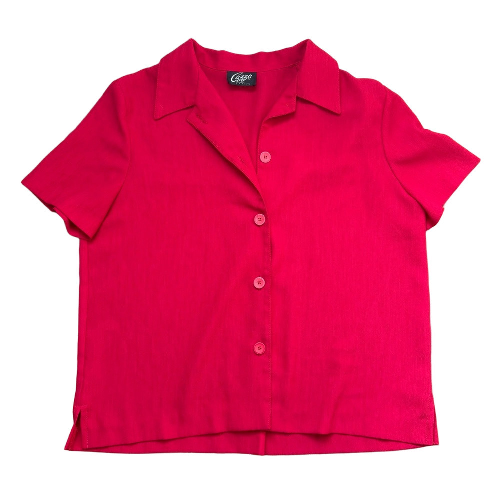 Chic Red Button Down Shirt